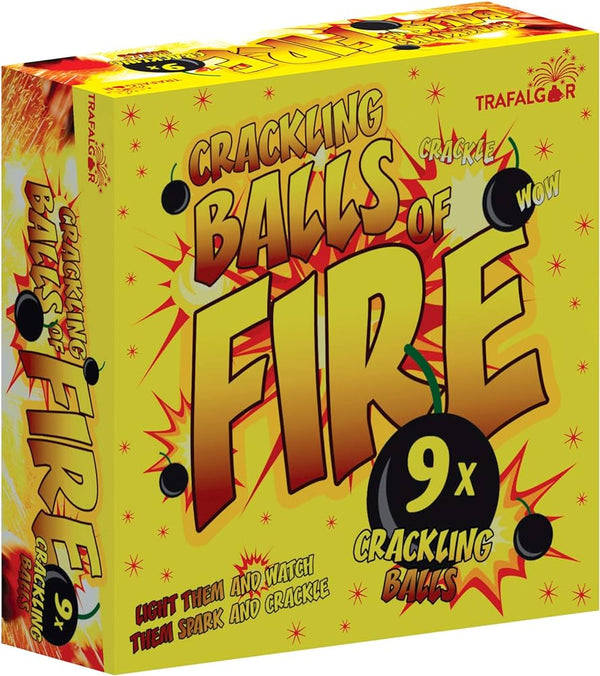 Crackling Balls of Fire pack of 9