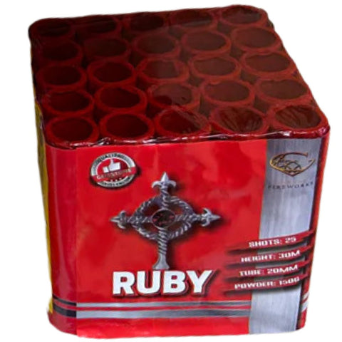 RUBY GEM 25 shots Barrage Cake