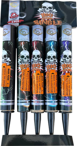 Big Boom Single Shot Roman Candle 5 pack