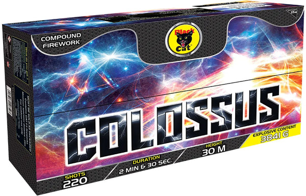 Colossus 220 Shots Compound Barrage – Black Cat Fireworks