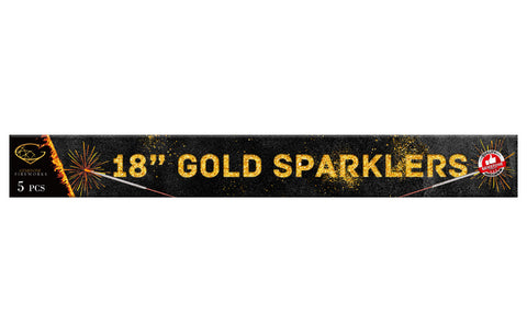 18" Sparklers -Gold (5 Pack)