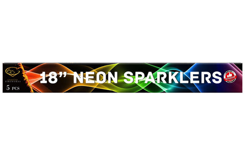 18" Neon Sparklers (5 Pack)