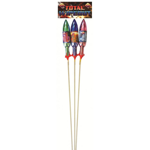 Total Wipeout Rockets Pack of 3