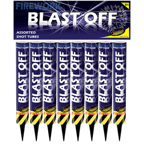 BLAST OFF Shot Tubes (8 Pack) Roman Candles