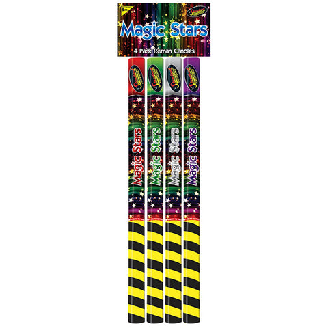 MAGIC STARS (4 Pack) Roman Candles