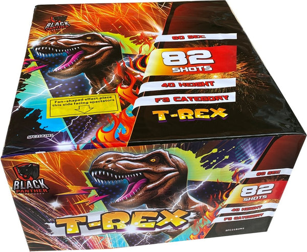 T-Rex 82 Shot Barrage Cake